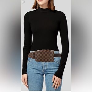 AUTHENTIC Louis Vuitton Geranimo belt bag, cross body bag in Damier Ebene print